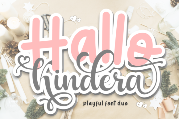Hallo Kindera Font - Featured Image