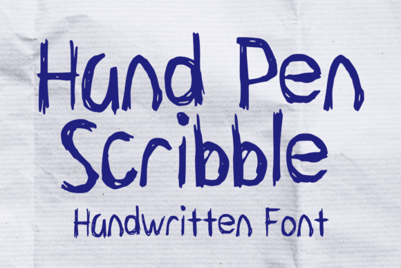 Hand Pen Scribble Font - Featured Image