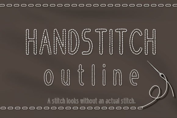 Handstitch Outline Font - Featured Image
