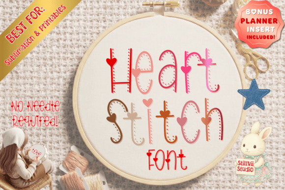 Heart Stitch Font - Featured Image