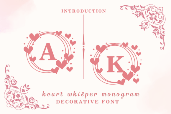 Heart Whisper Monogram Font - Featured Image