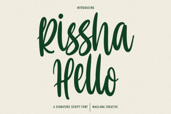 Hello Rissha Font - Featured Image