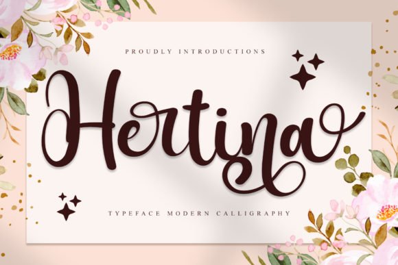 Hertina Script Font - Featured Image