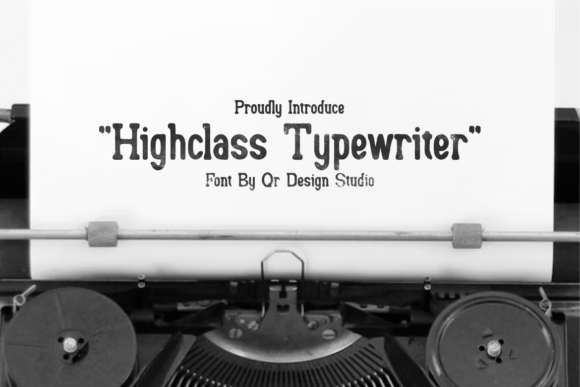 Highclass Typewriter Font - Featured Image