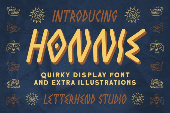 Honnie - Quirky Display Font - Featured Image