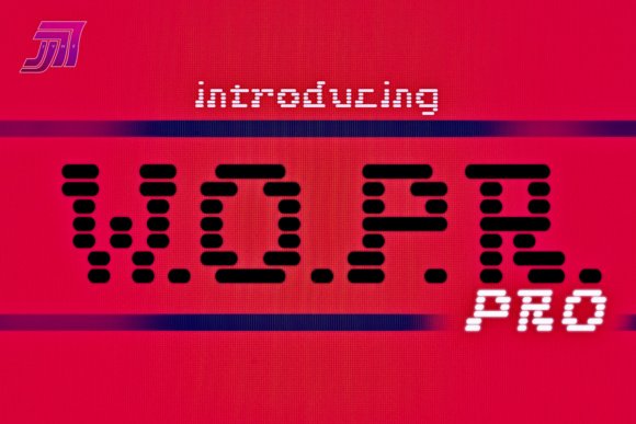 JVNE W.O.P.R Font - Featured Image