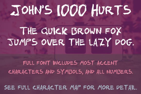 John's 1000 Hurts Font - Featured Image