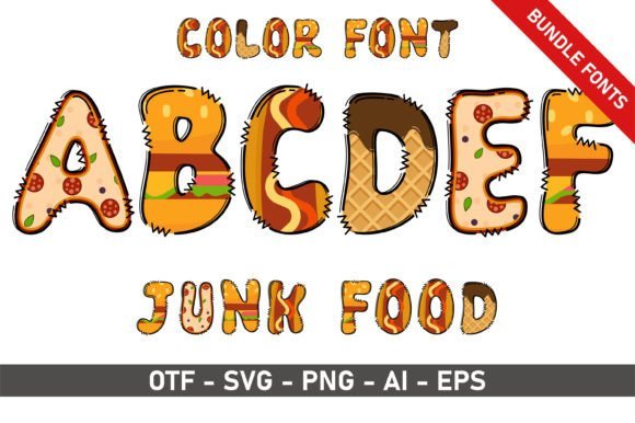 Junk Food Bundle Font - Featured Image