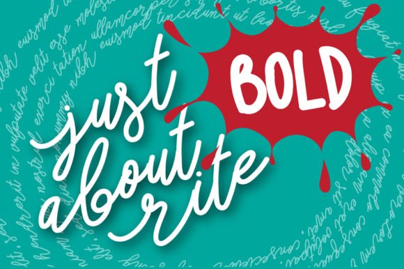 Just About Rite Bold Font - Featured Image