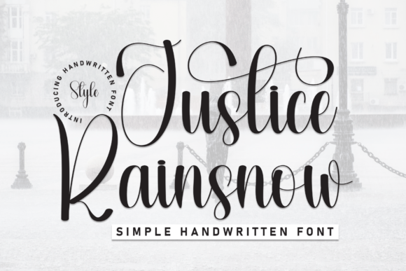 Justice Rainsnow Font - Featured Image