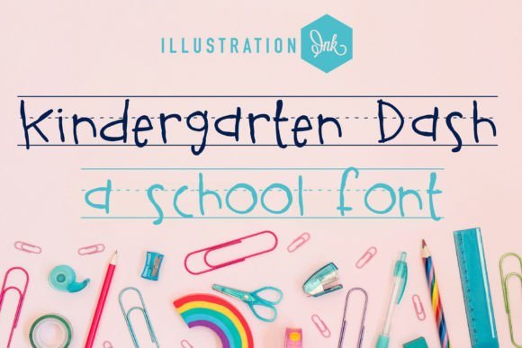 Kindergarten Dash Font - Featured Image