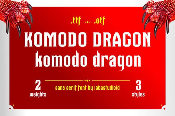 Komodo Dragon Font - Featured Image