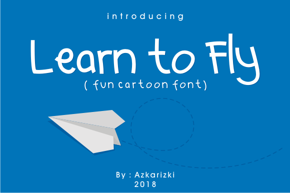 Learn to Fly Font - Featured Image