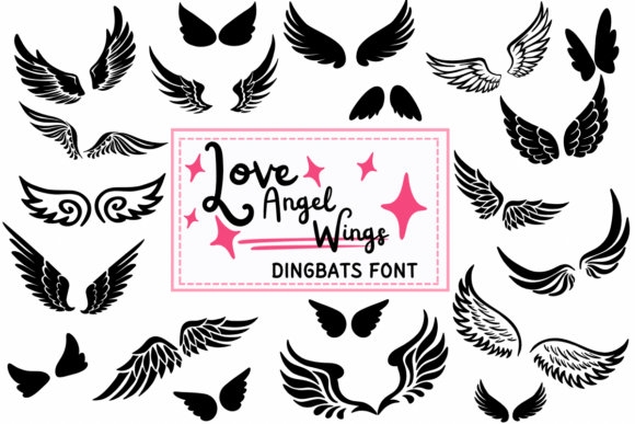 Love Angel Wings Font - Featured Image