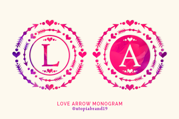 Love Arrow Monogram Font - Featured Image