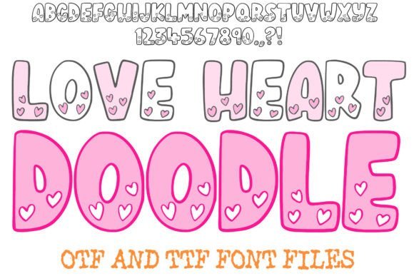 Love Heart Doodle Font - Featured Image