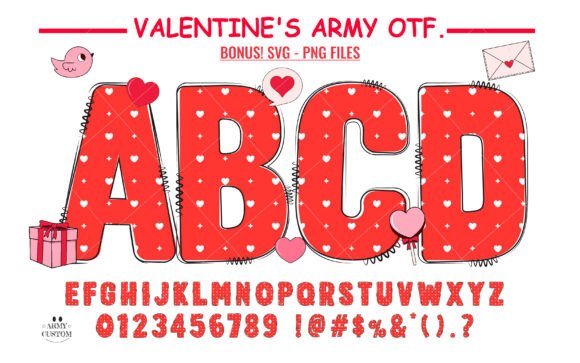 Love Valentine's Army Heart Font - Featured Image
