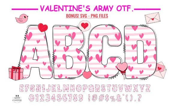 Love Valentine's Army Stripe Font - Featured Image