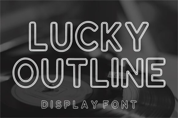 Lucky Outline Font - Featured Image