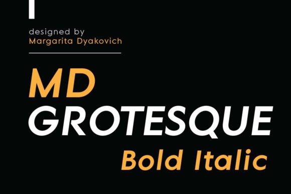MD Grotesque Bold Italic Font - Featured Image
