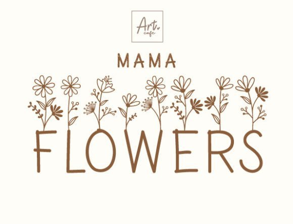 Mama Flowers Font Font - Featured Image