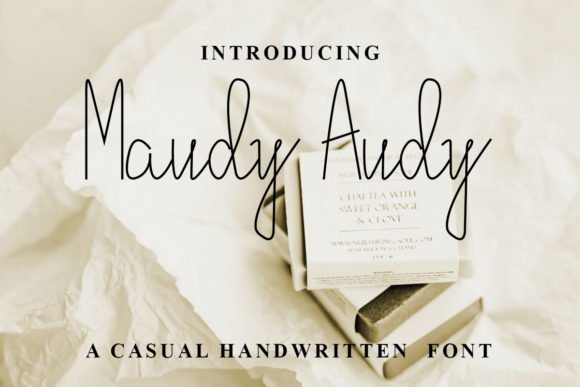 Maudy Audy Font - Featured Image