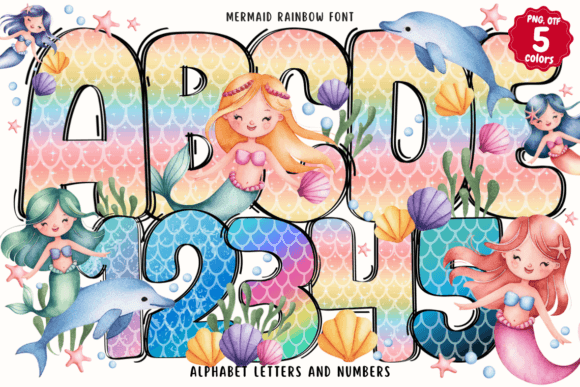 Mermaid Rainbow Font - Featured Image