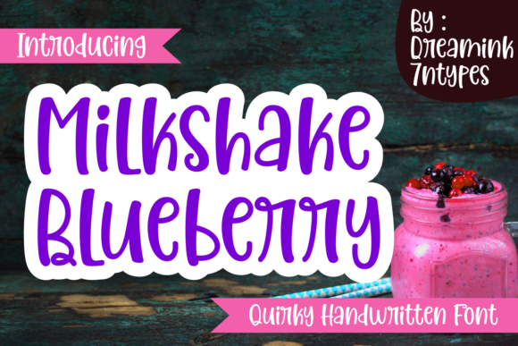 Milkshake Blueberry Font - Featured Image