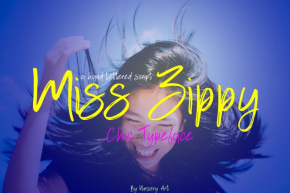 Miss Zippy Font - Featured Image