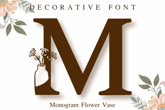 Monogram Flower Vase Font - Featured Image