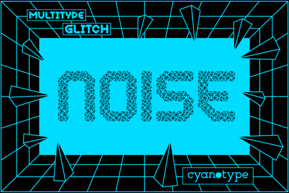 MultiType Glitch Noise Font - Featured Image