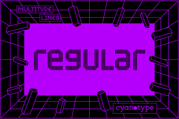 MultiType Lines Regular Font - Featured Image