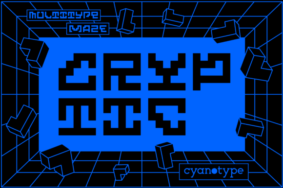 MultiType Maze Cryptic Font - Featured Image