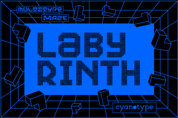 MultiType Maze Labyrinth Font - Featured Image