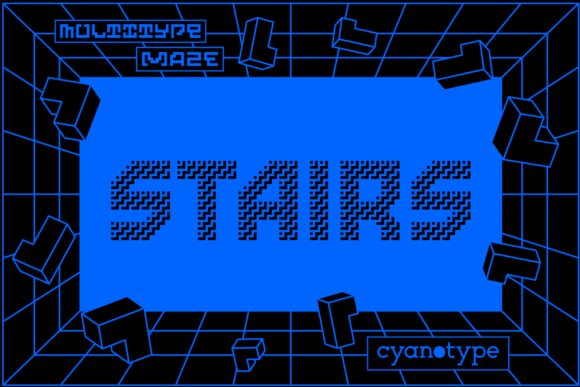 MultiType Maze Stairs Font - Featured Image
