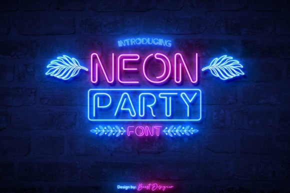 Neon Party Font - Featured Image