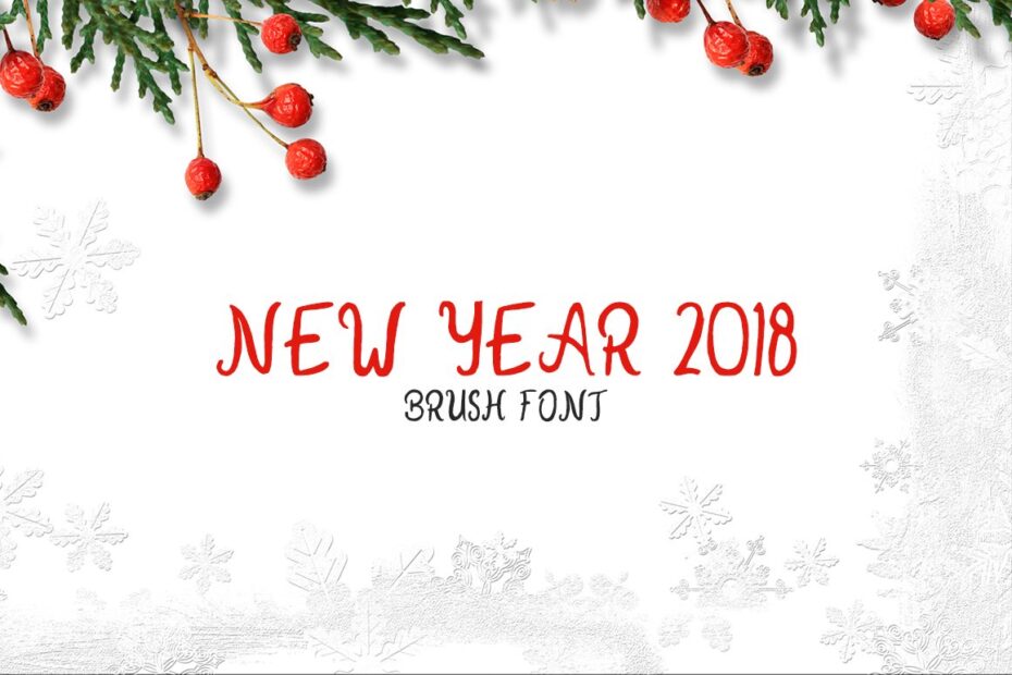 New Year 2018 Font - Featured Image