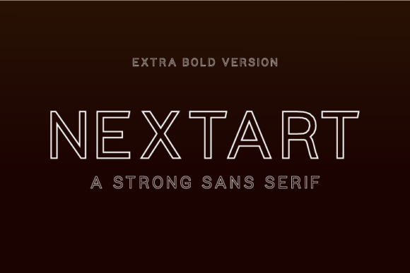 Nextart Outline Extra Bold Font - Featured Image