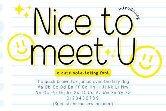 Nice to Meet U Font - Featured Image