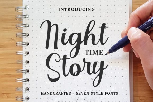 Night Time Story Font - Featured Image