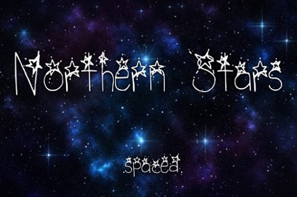 Northern Stars Spaced Font - Featured Image