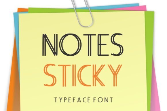 Notes Sticky Font - Featured Image