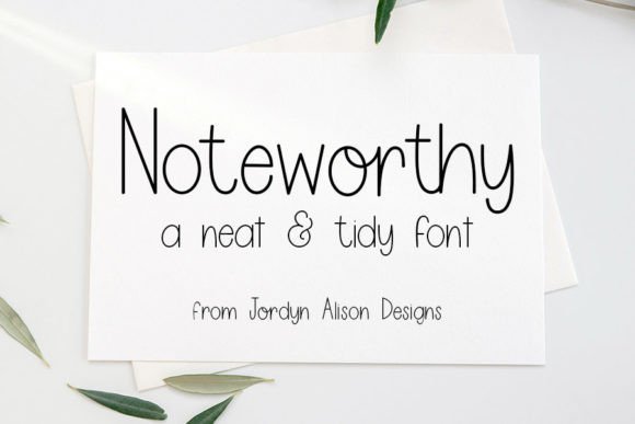 Noteworthy Font - Featured Image