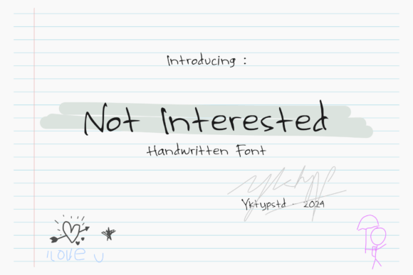 Notinterested Font - Featured Image