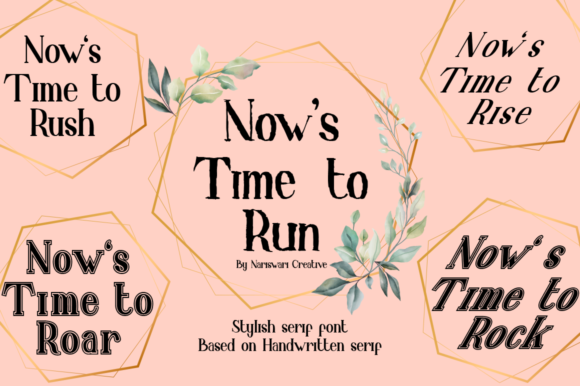 Now's Time to Run Font - Featured Image