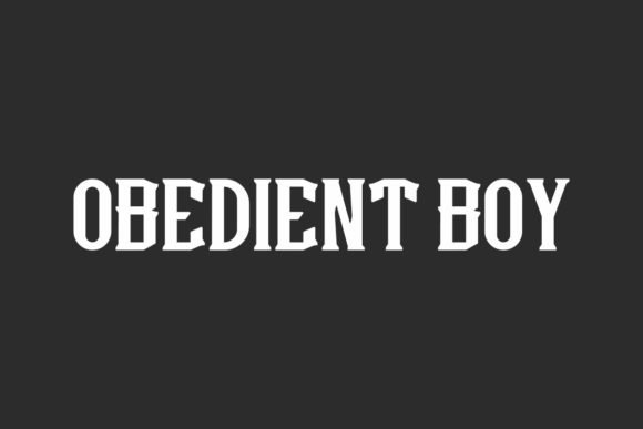 Obedient Boy Font - Featured Image