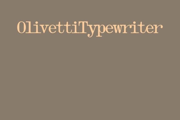 Olivetti Typewriter Font - Featured Image