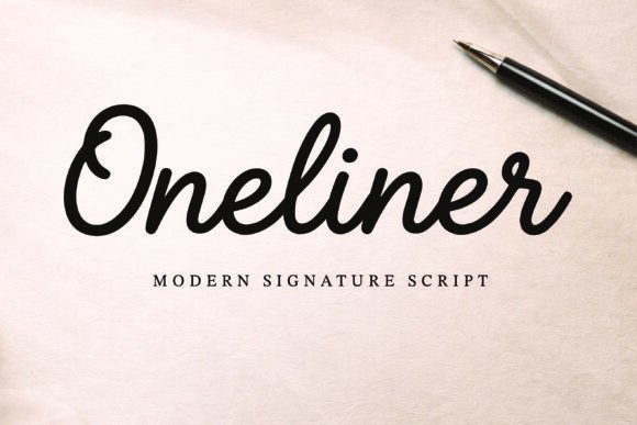 Oneliner Font - Featured Image