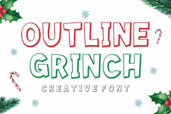 Outline Grinch Font - Featured Image