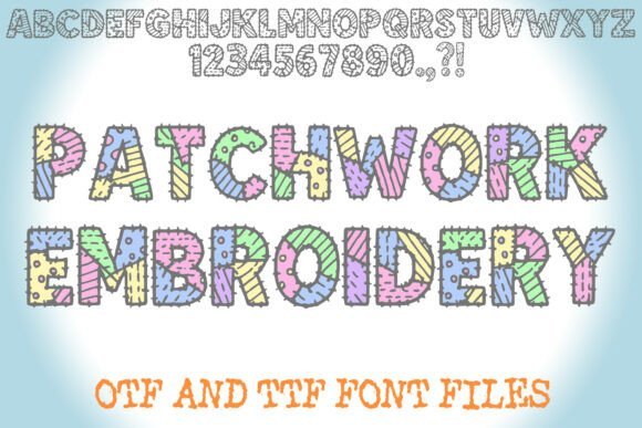 Patchwork Embroidery Font - Featured Image